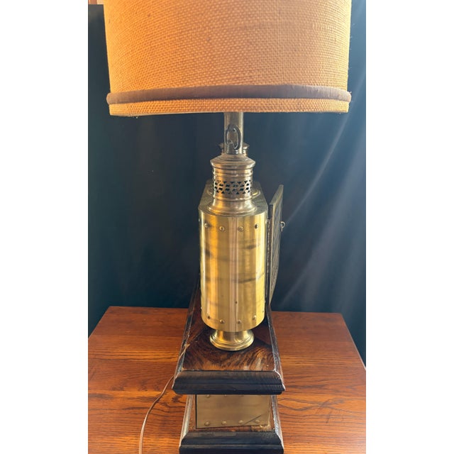 Brass Vintage Capt. David Babcock "Young America" Nautical Table Lamp For Sale - Image 8 of 17