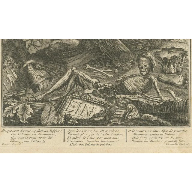 Charpentier, Julius Caesar's Ruins and Skeleton, 1757, Engraving For Sale - Image 4 of 8