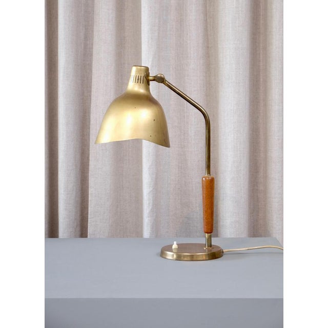 Brass Table Lamp attributed to Carl-Axel Acking, Sweden, 1950s For Sale - Image 14 of 15