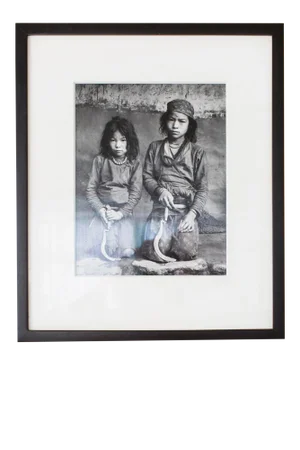 1984 "Sisters Kanchi and Thuli" Figurative Photographic Print 4/25 by Kevin Bubriski, Framed