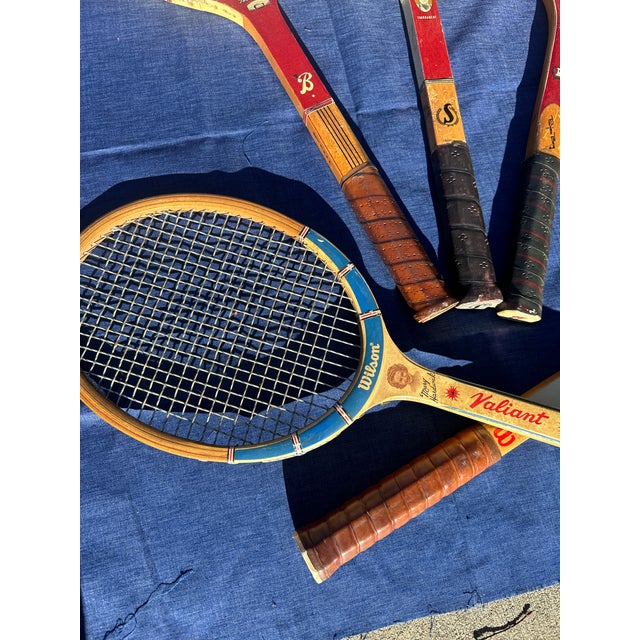 Up for consideration is a beautiful vintage collection of miscellaneous tennis rackets that include: Spalding Pancho...