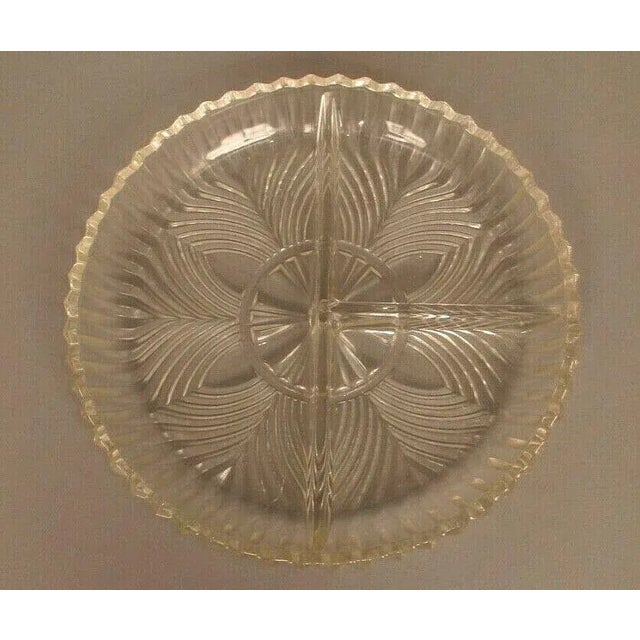Glass Vintage Indiana Clear Glass 3-Part Condiment Relish Dish 259 For Sale - Image 7 of 7