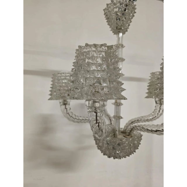 Five-Light Chandelier in Rostral Glass by Barovier & Toso, 1940s For Sale - Image 13 of 18