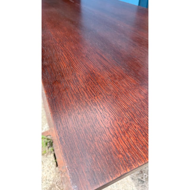 Vintage McGuire San Francisco Convertible Bamboo & Rosewood Dining Console Table For Sale - Image 15 of 17