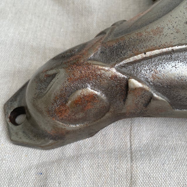 Vintage Silver Finish Cast Iron Garden Bistro Table With Marble Top For Sale In Dallas - Image 6 of 12