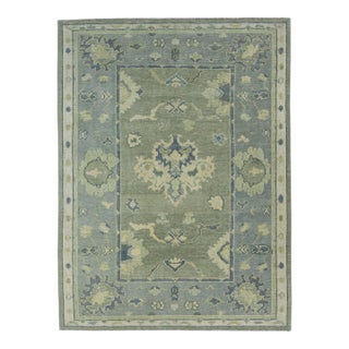 Turkish Oushak Rug 5'1" x 6'10" #17022 For Sale