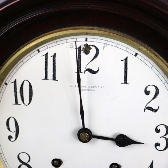 Antique Bailey, Banks and Biddle Neoclassical Mahogany Bracket Clock, Circa 1910 For Sale - Image 4 of 14