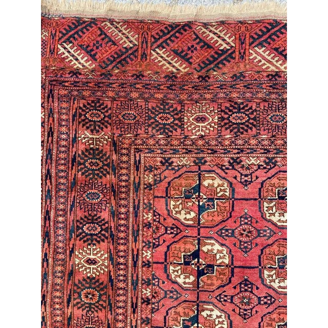 Maroon Vintage Turkmen Bokhara Rug, 1950s For Sale - Image 8 of 17
