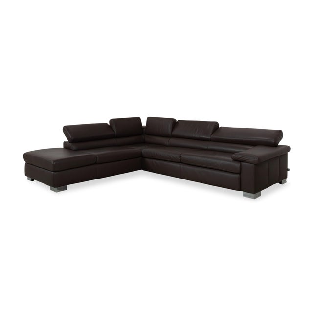 Brown Leather Courage Corner Sofa with Manual Function from Ewald Schillig For Sale - Image 4 of 18