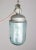 Blue Vintage Industrial Blue Glass and Grey Metal Pendant Lamps, 1950s, Set of 2 For Sale - Image 8 of 16