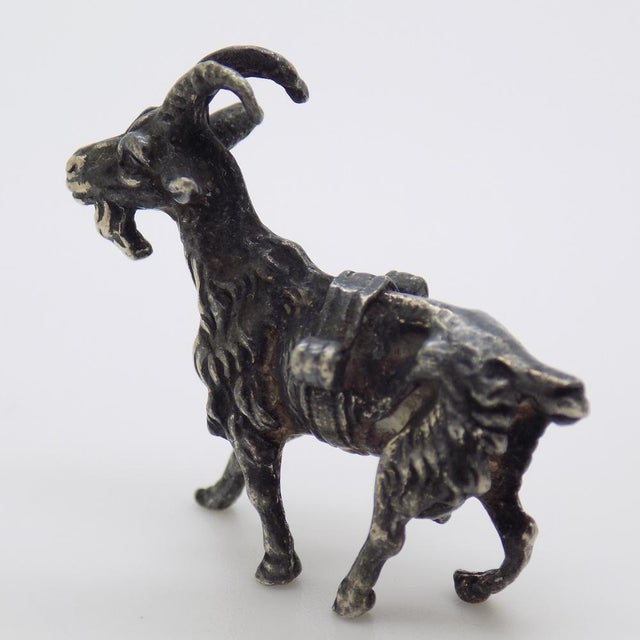Vintage Italian Handmade Silver Goat, 1960s For Sale - Image 6 of 11