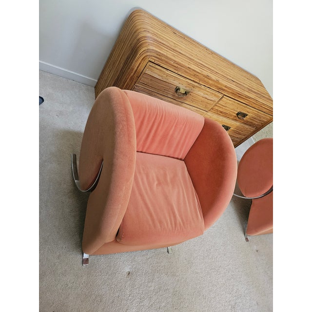 Pair of Vintage Virgola Chairs Attributed to Yaakov Kaufman for Arflex For Sale - Image 11 of 14