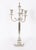 This is an imperative and highly distinguished pair of antique English Victorian silver-plated Neoclassical three branch /...
