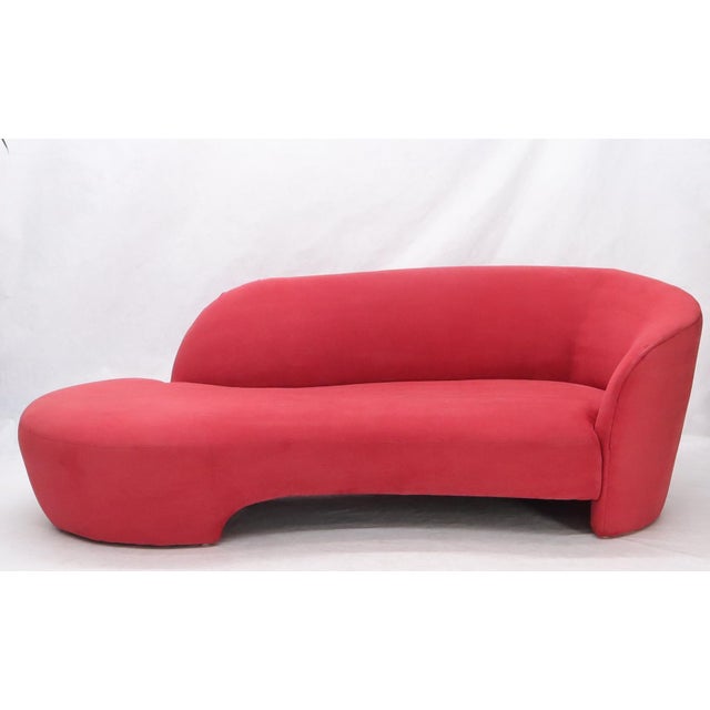 Red Suede Weiman Preview Chaise Lounge Cloud Sofa For Sale - Image 14 of 14