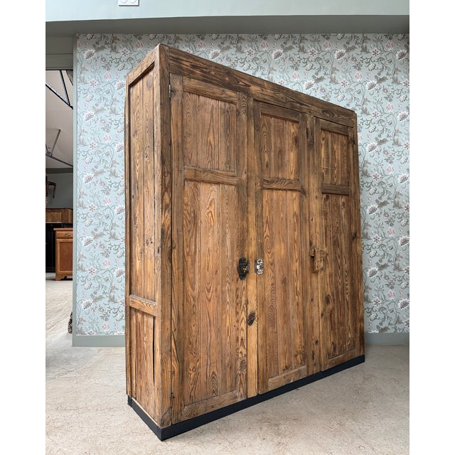 1950s Large Antique Wood Workshop Cabinet, 1950s For Sale - Image 5 of 13