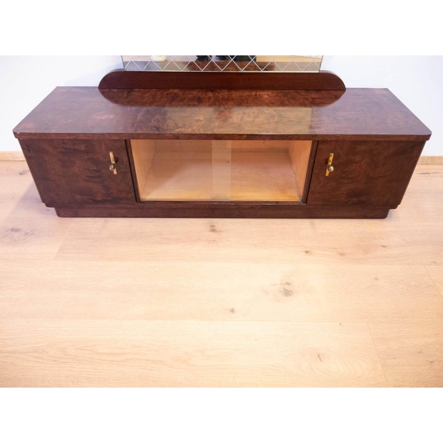 Mirror Dresser in Stained Flamed Birch, 1950s For Sale - Image 14 of 17