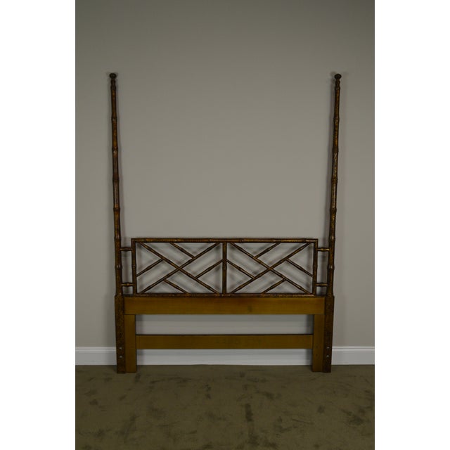 Henredon Artefacts Collection Vintage Faux Bamboo Painted Queen Poster