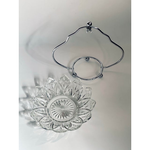 Vintage “Petal” Pressed Glass Serving Dish For Sale - Image 4 of 7