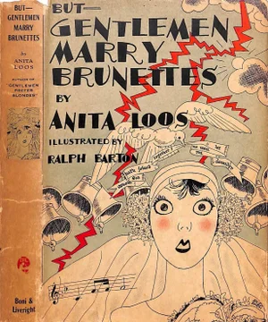 "But Gentlemen Marry Brunettes" Book 1928 Loos, Anita