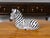 Ceramic Mid 20th Century Italian Painted Terracotta Statue of a Brown Eyed Zebra Resting on the Ground For Sale - Image 7 of 9