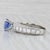 3cw Tanzanite Diamond Ring 14k White Gold Size 6.5 Engagement For Sale - Image 4 of 8