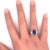 Metal 5.05 Carat Ceylon Blue Sapphire Diamond 18k Gold 3-Stone Ring, Gia Certified, Size 6.25 For Sale - Image 7 of 9
