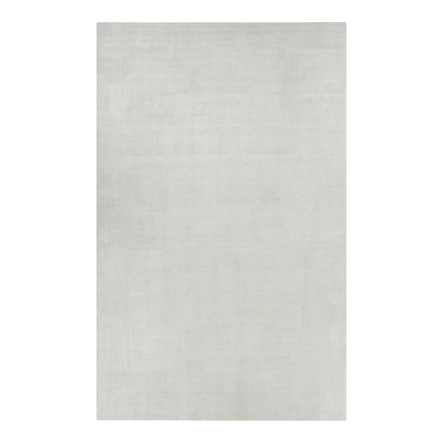 Rug & Kilim’s Oversized Textural Rug in White Tones and Striae - 12x19 For Sale