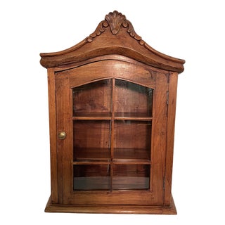 Vintage Wall Display Cabinet For Sale