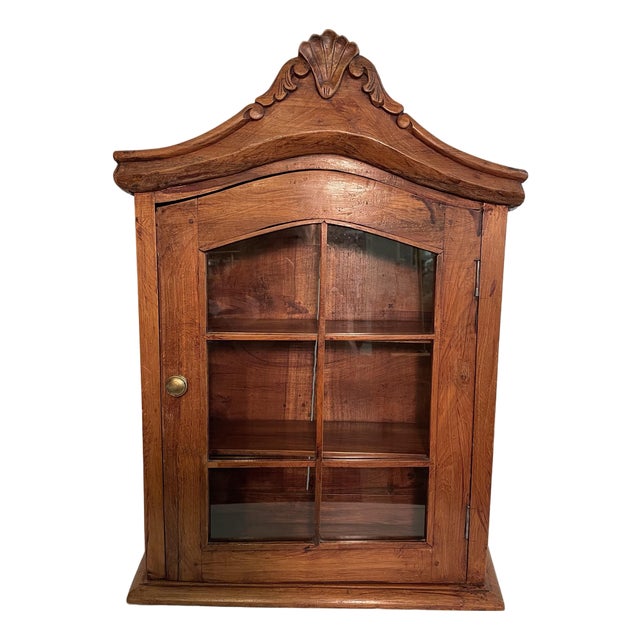 Vintage Wall Display Cabinet For Sale