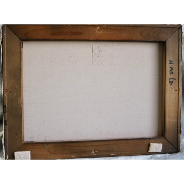 Realism Late 20th Century Rabbits Inside the Barn Oil on Canvas Painting For Sale - Image 3 of 3
