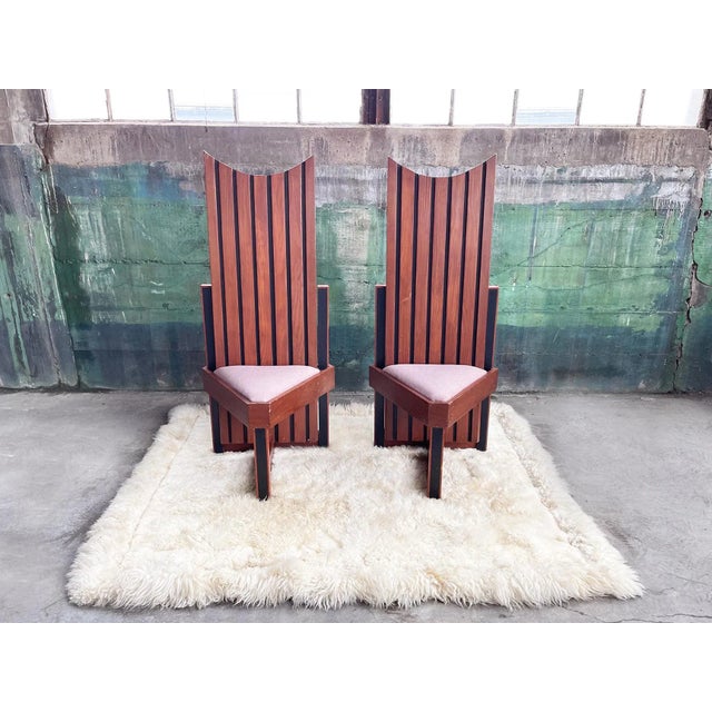 Frank Lloyd Wright Style Studio Craft Mid Century Triange / Tripod Accent Chair- 2 Available, Sold Ind. For Sale - Image 9 of 9