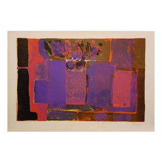 Paul Guiramand, Still Life with Bouquet, Original Signed Lithograph For Sale