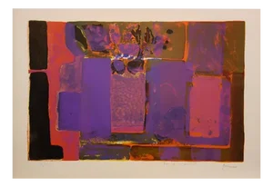 Paul Guiramand, Still Life with Bouquet, Original Signed Lithograph