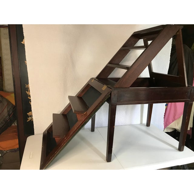 1930s 1930s Antique Bench Seat With Hidden Step Ladder | English Traditional Storage Bench For Sale - Image 5 of 12