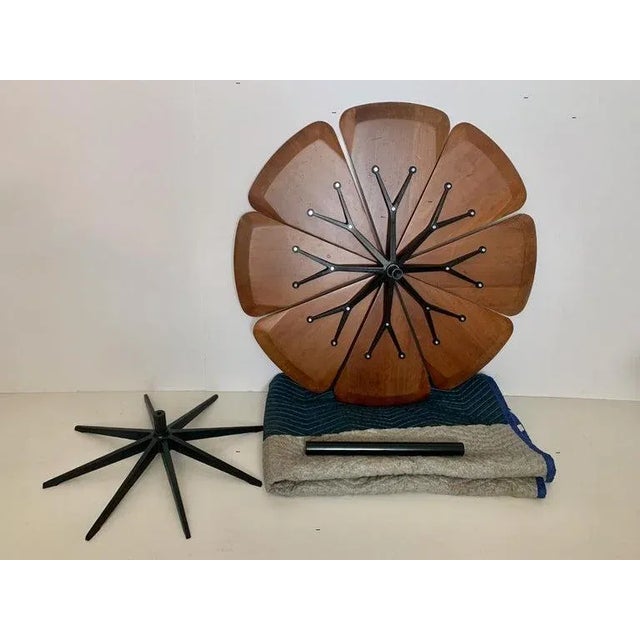 Richard Schultz Cedar & Black Iron "Petal" Dining Table, 1960's For Sale - Image 11 of 12