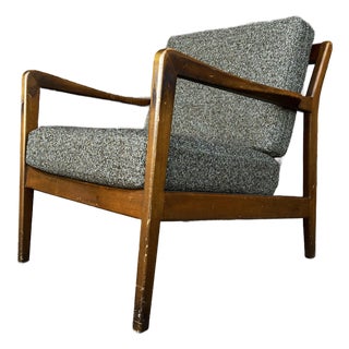 Dux Lounge Chair With New Foam and Fabric Straps (Green Tweed) For Sale