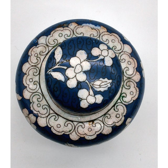 Mid-Century Modern Antique Chinese Cloisonné Ginger Jar For Sale - Image 3 of 5