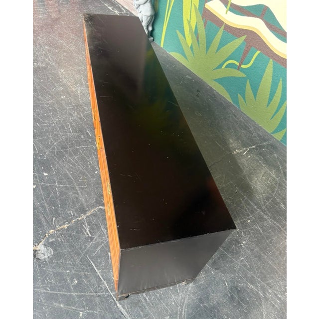 Mid-Century Modern Hollywood Regency Chinoiserie Niner For Sale - Image 3 of 16