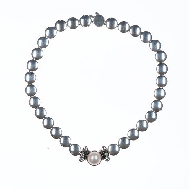 Lagos Caviar 18k/Sterling Mabe Pearl necklace. Guraranteed Authentic Lagos Caviar, highest quality with no issues. 14.75"...