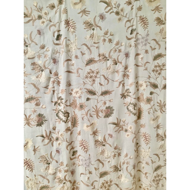 Garden Party Embroidered Floral Decorative Throw Shawl For Sale - Image 4 of 11