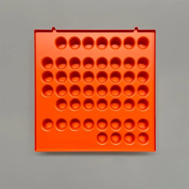 Vintage Italian Wall Perpetual Orange Calendar by Della Beffa for Ring a Date, 2000s For Sale - Image 10 of 11