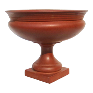 Ceramic Terra Cotta Pedestal Vase
