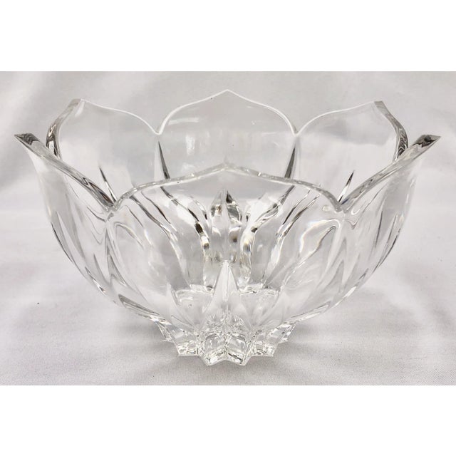 Mid-Century Vannes Crystal Floral Design Bowl For Sale In Dallas - Image 6 of 9