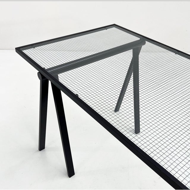 Bieffeplast Italian Postmodern Trestle Table Drafting Desk by Rodney Kinsman for Bieffeplast, 1978 For Sale - Image 4 of 4