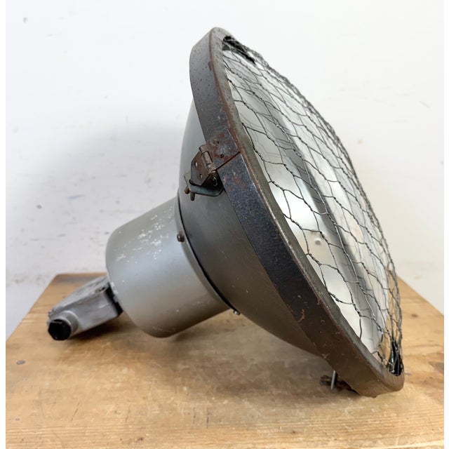 Industrial Grey Hammer Paint Pendant Lamp from Elektrosvit, 1960s For Sale - Image 17 of 18