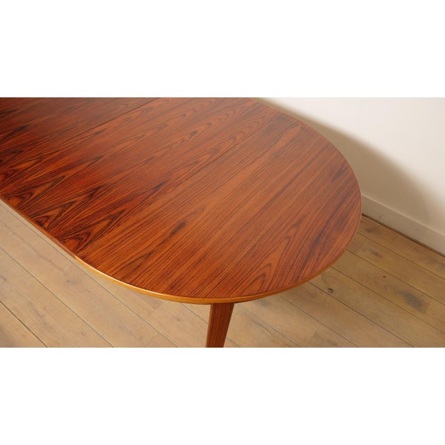 1960s Vintage Extendable Rosewood Dining Table, 1960s For Sale - Image 5 of 14