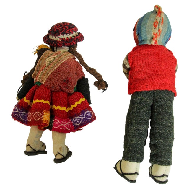 Vintage Handcrafted Peruvian Folk Art Dolls, Mid-20th Century For Sale - Image 11 of 12