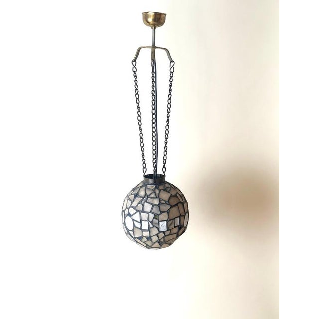 Metal Viennese Alabaster and Lithophane Mosaic Pendant, 1900 For Sale - Image 7 of 17
