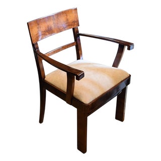 Vintage Art Deco Armchair in Wood, 1930s For Sale