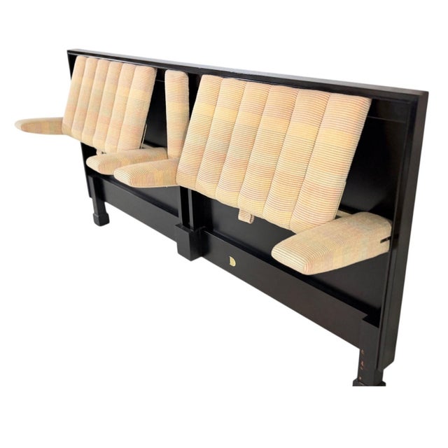 Mid-Century Modern Edward Wormley for Dunbar Mahogany King Headboard W/Arm Rests, 1950 For Sale - Image 3 of 7